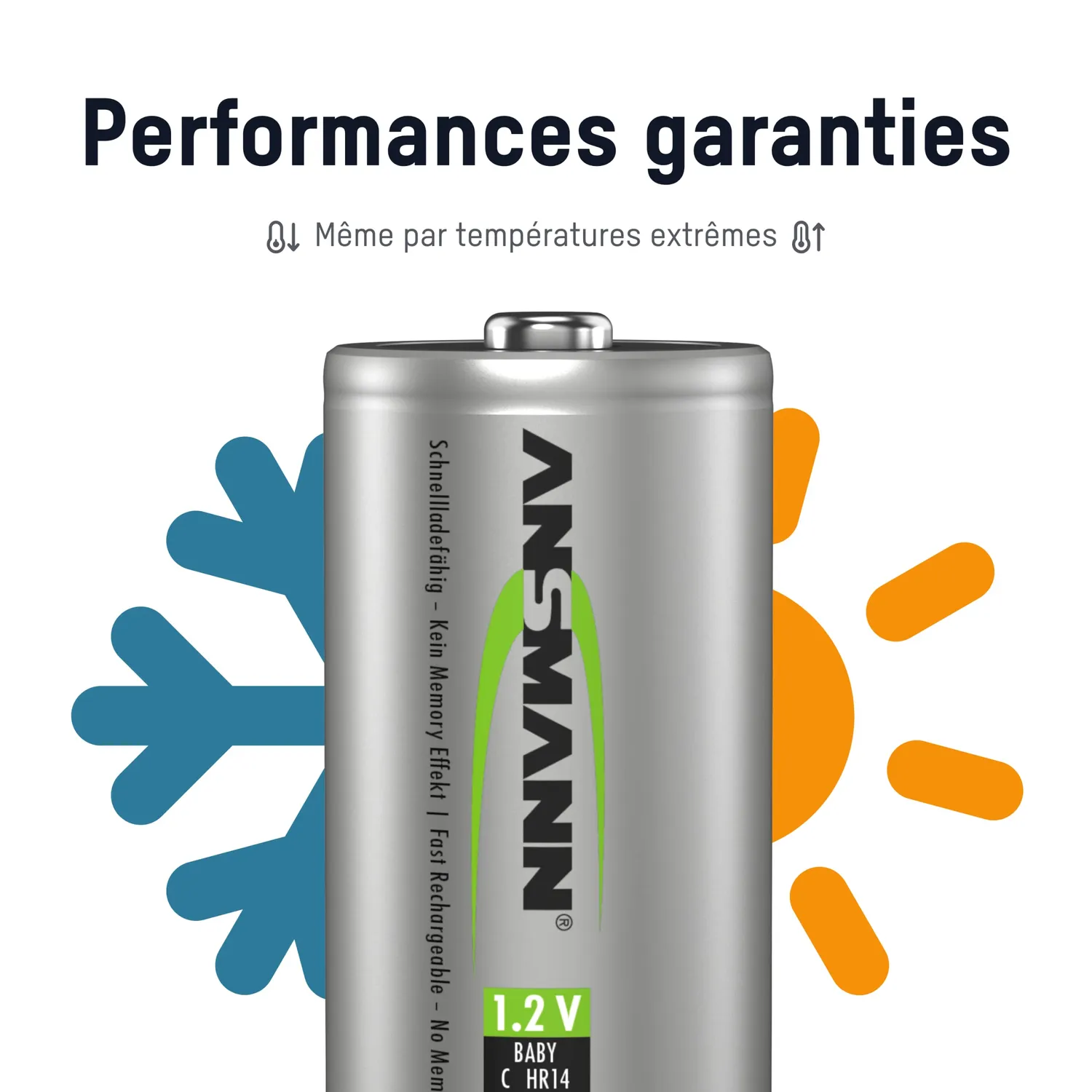 ANSMANN C 2500 mAh piles rechargeables lot de 4 NiMH