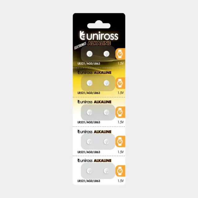 Uniross AG0 pile bouton alcaline blister de 10