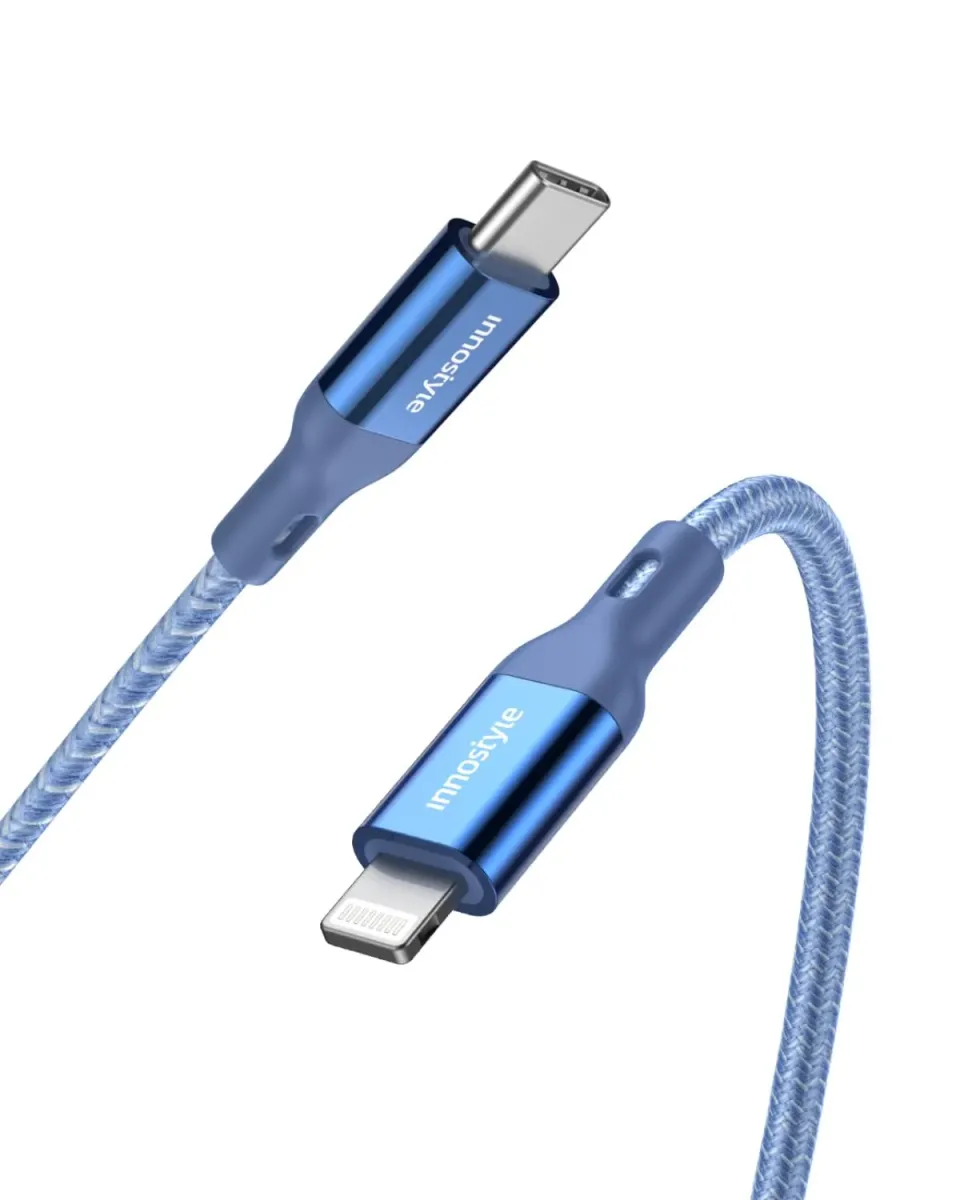 Innostyle PowerFlex USB-C Lightning câble bleu 2 m Kevlar