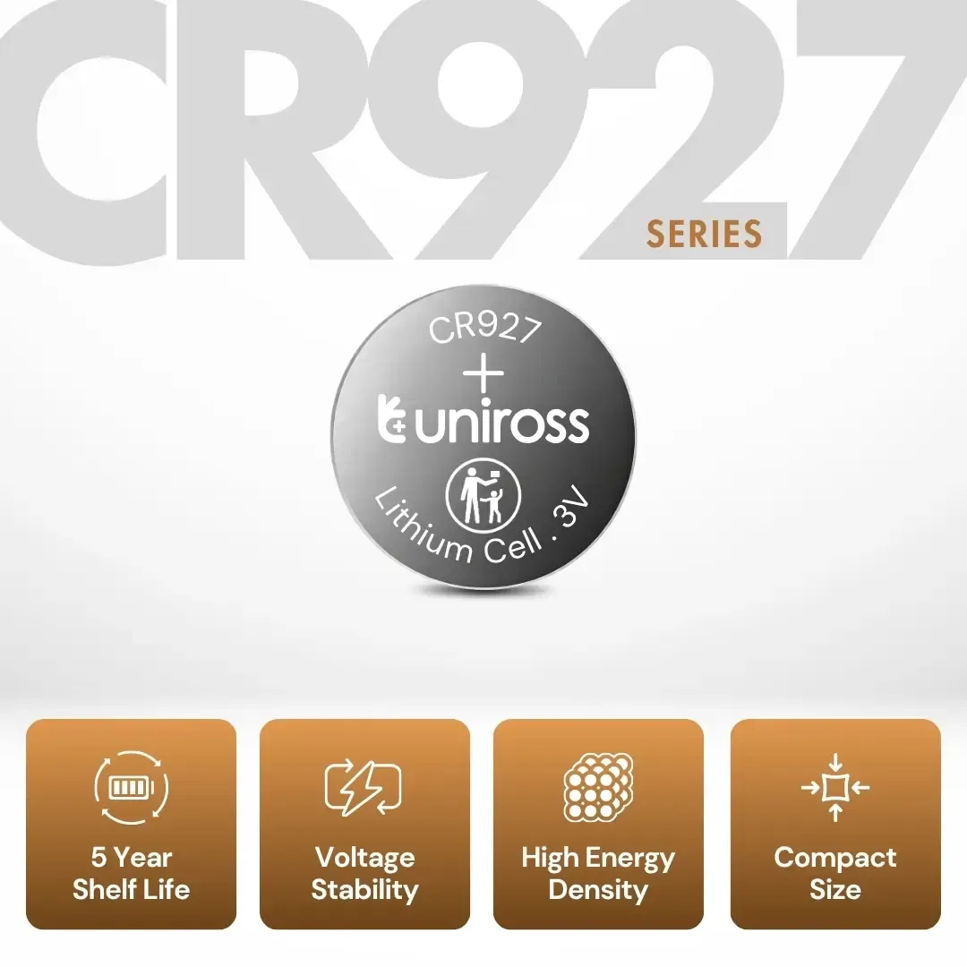 Uniross CR927 pile bouton lithium 3V 9,5 mm