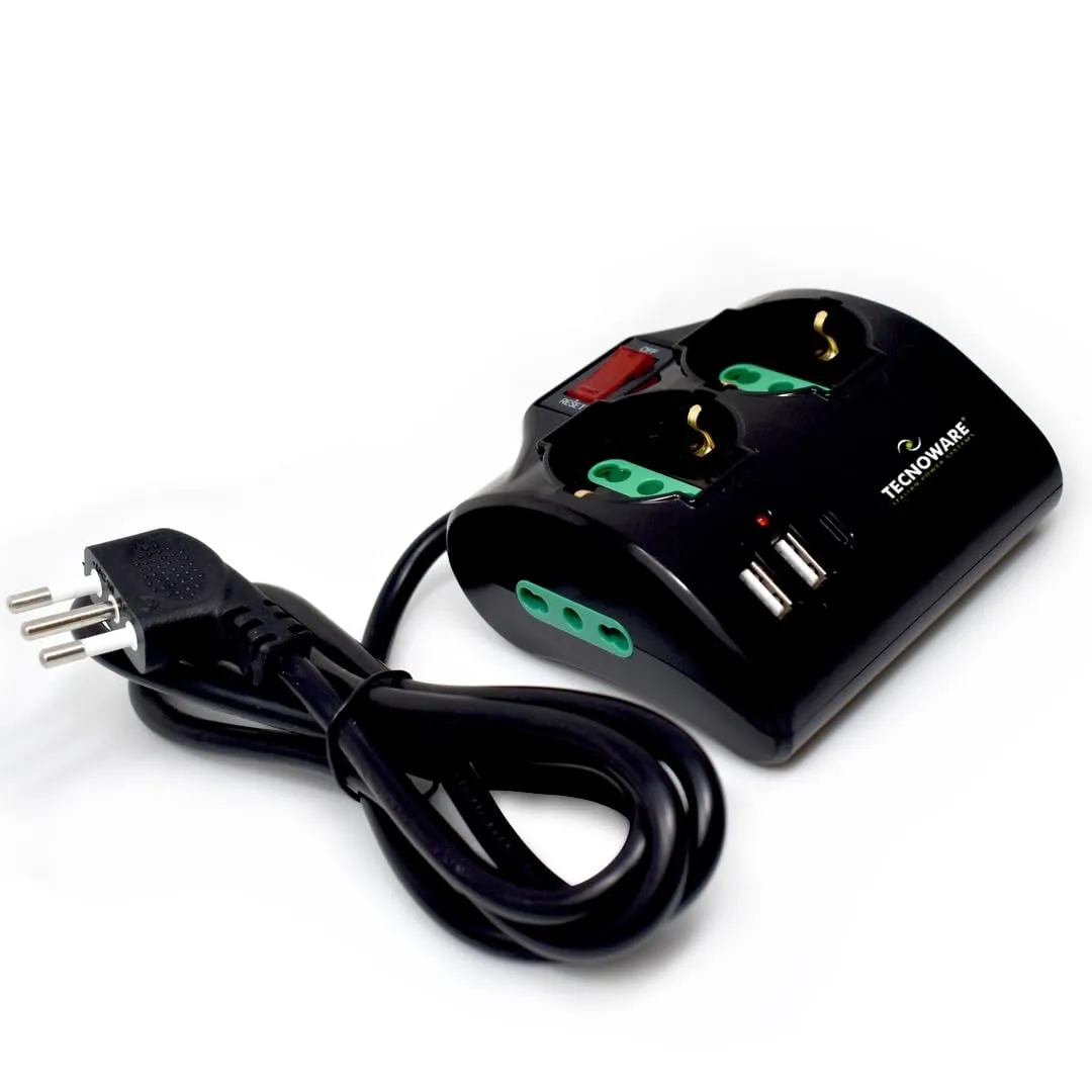Tecnoware Power Systems multiprise 5 prises Schuko Italie, interrupteur