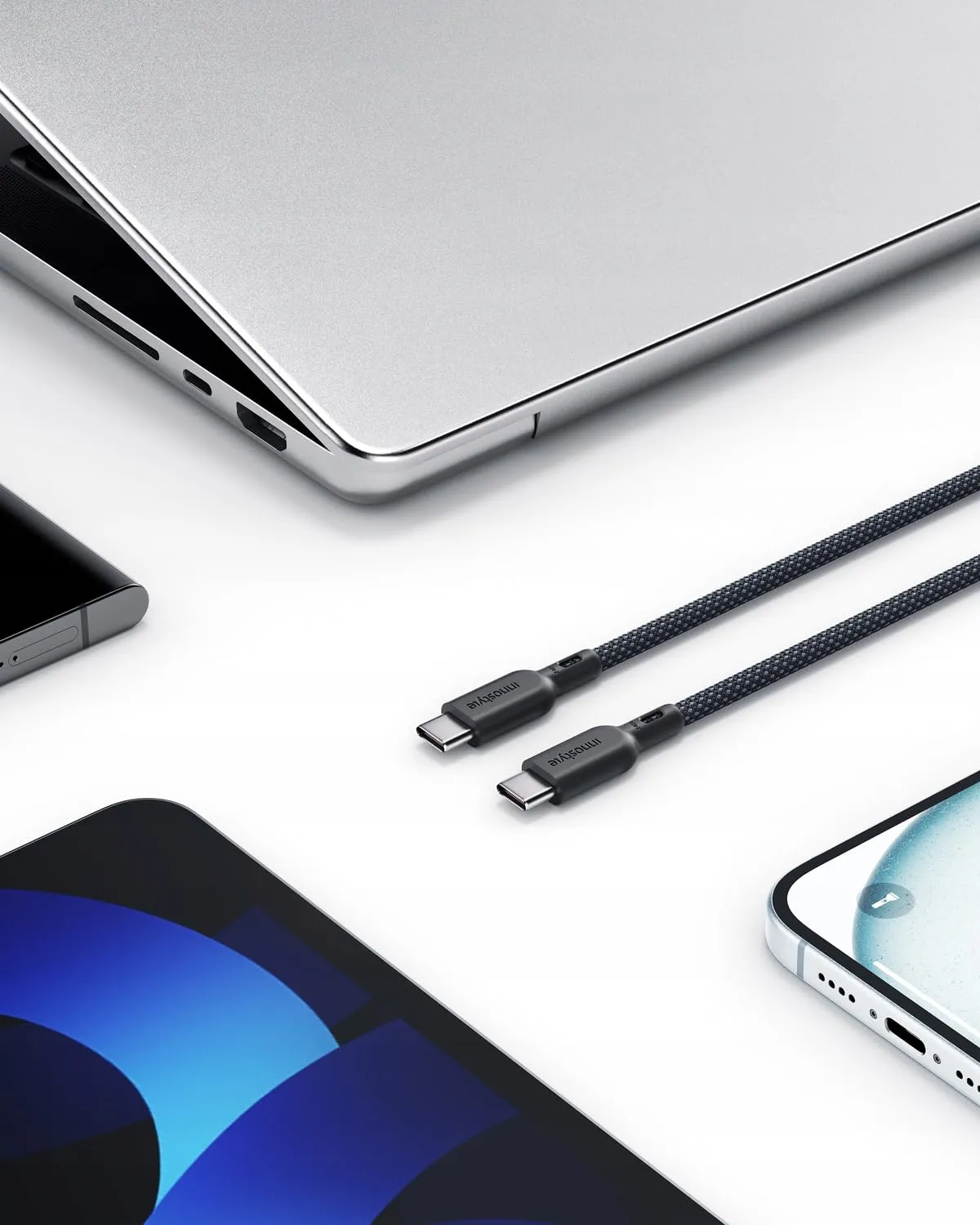 Innostyle PowerNova câble USB-C 240 W 2 m noir tressé Kevlar