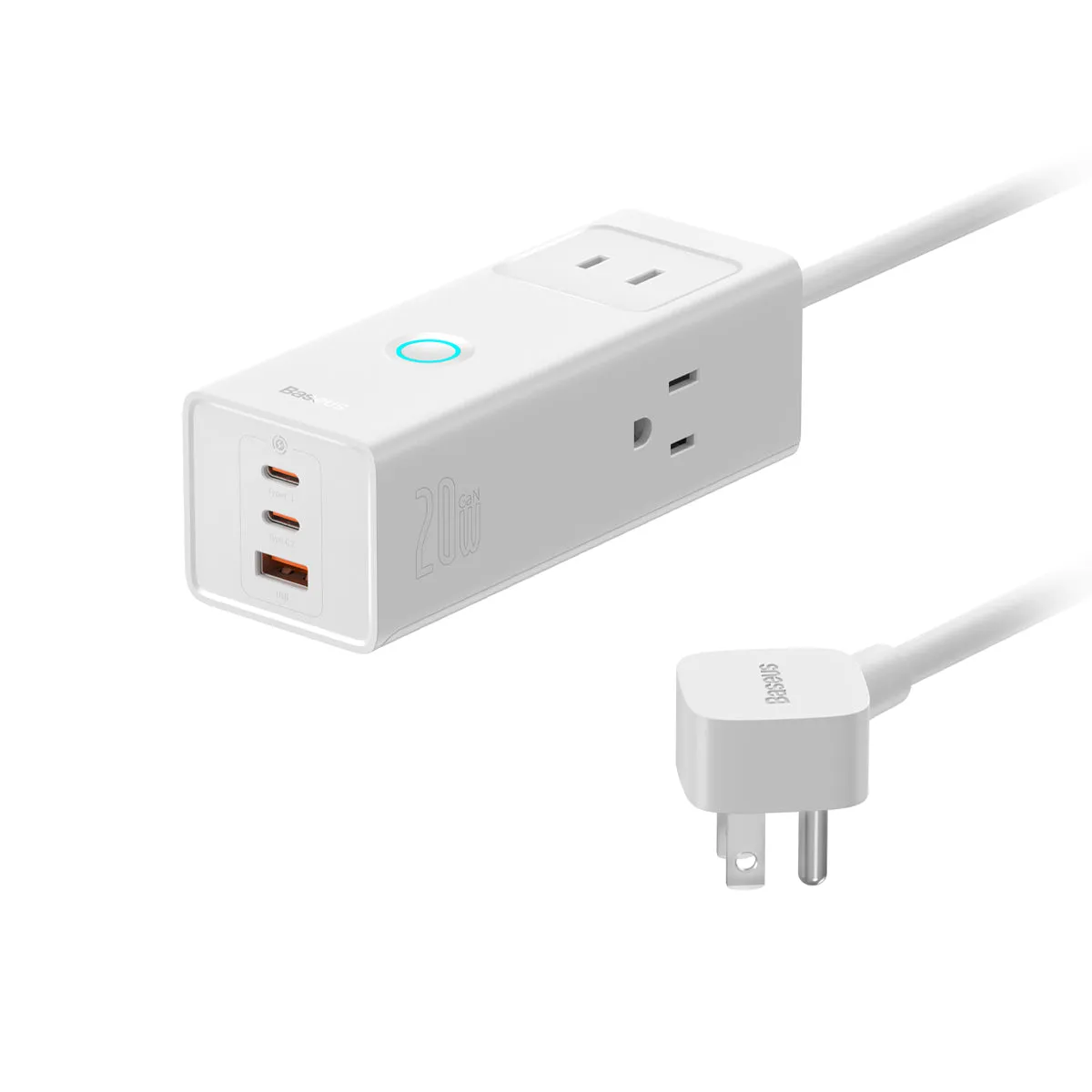 Baseus PowerCombo Lite multiprise 6 ports 20 W noire