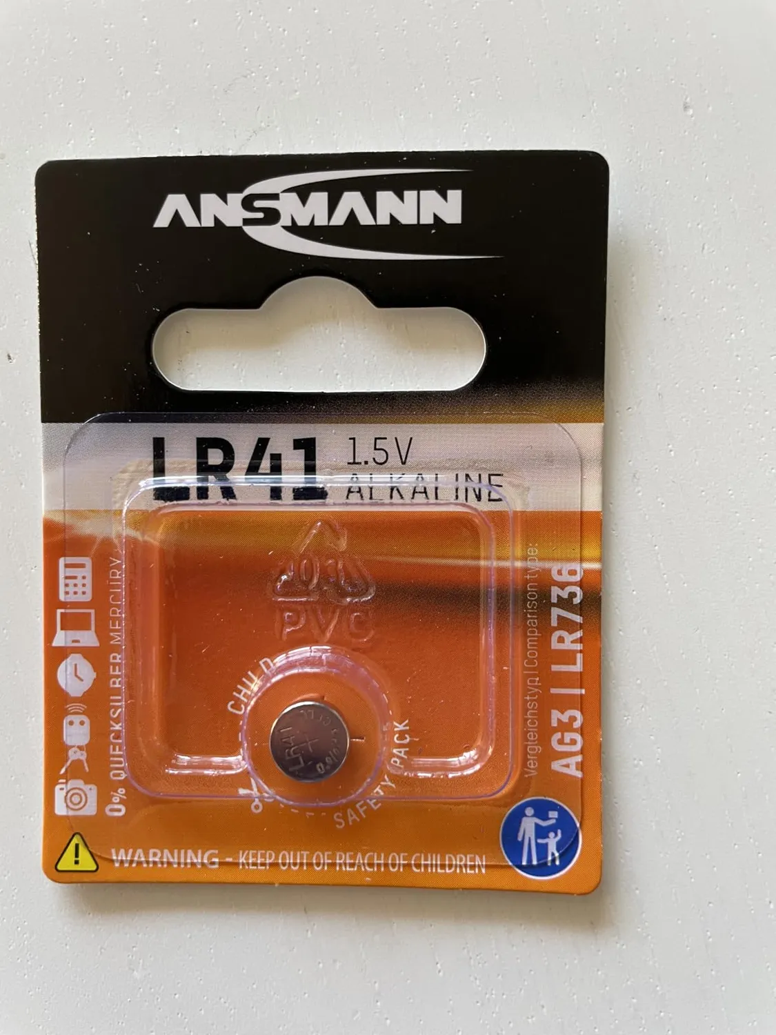 ANSMANN LR41 pile bouton alcaline 1,5 V 1 pièce