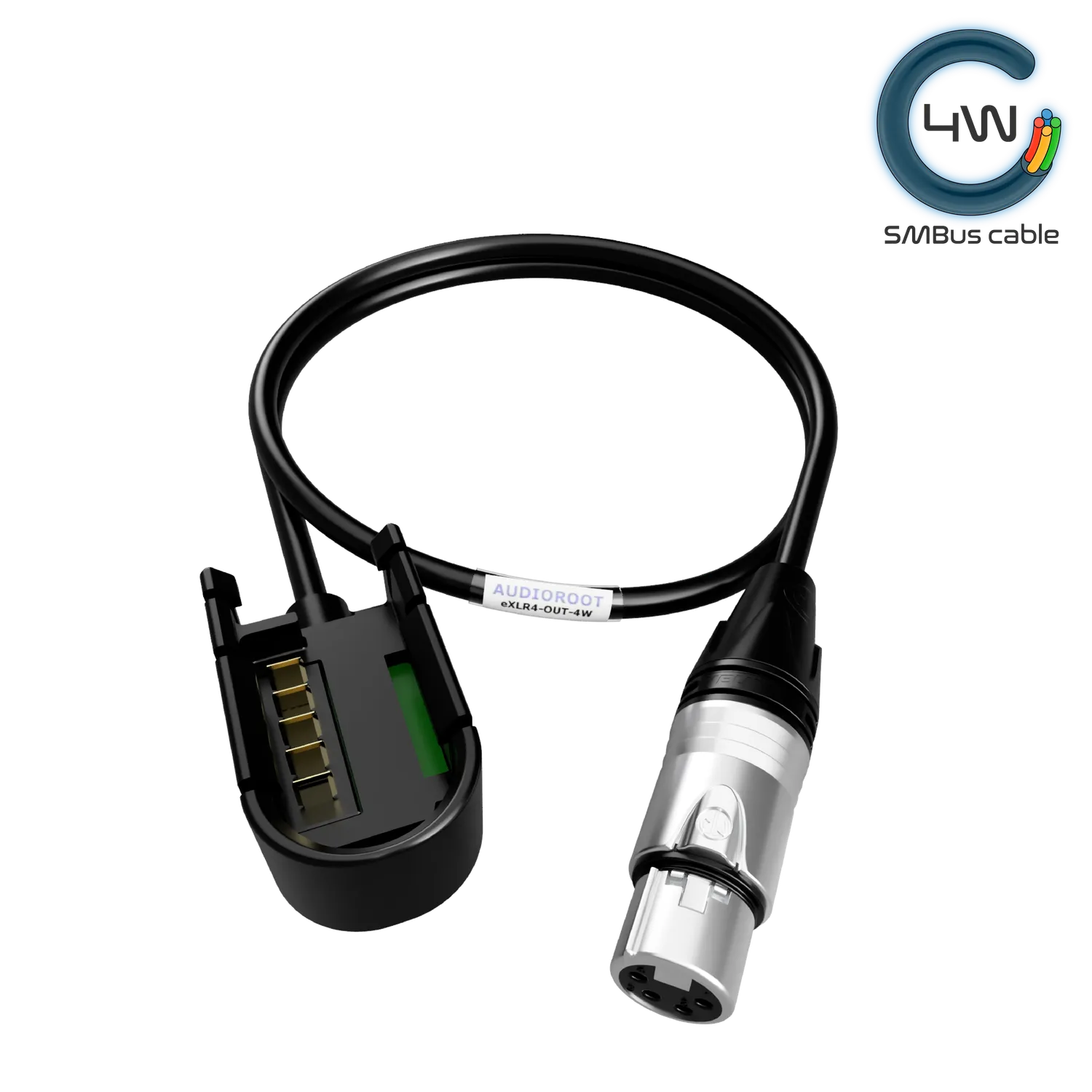 BSRF Audioroot eXLR4-OUT câble batterie XLR4 avec télémétrie 60 cm