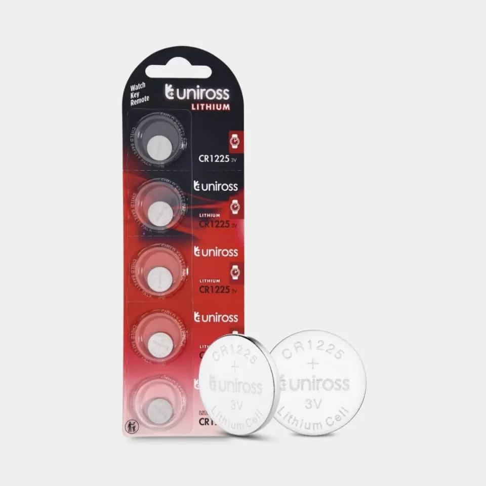 Uniross Lithium Coin Cells CR1225 pile bouton lithium 3 V blister de 5