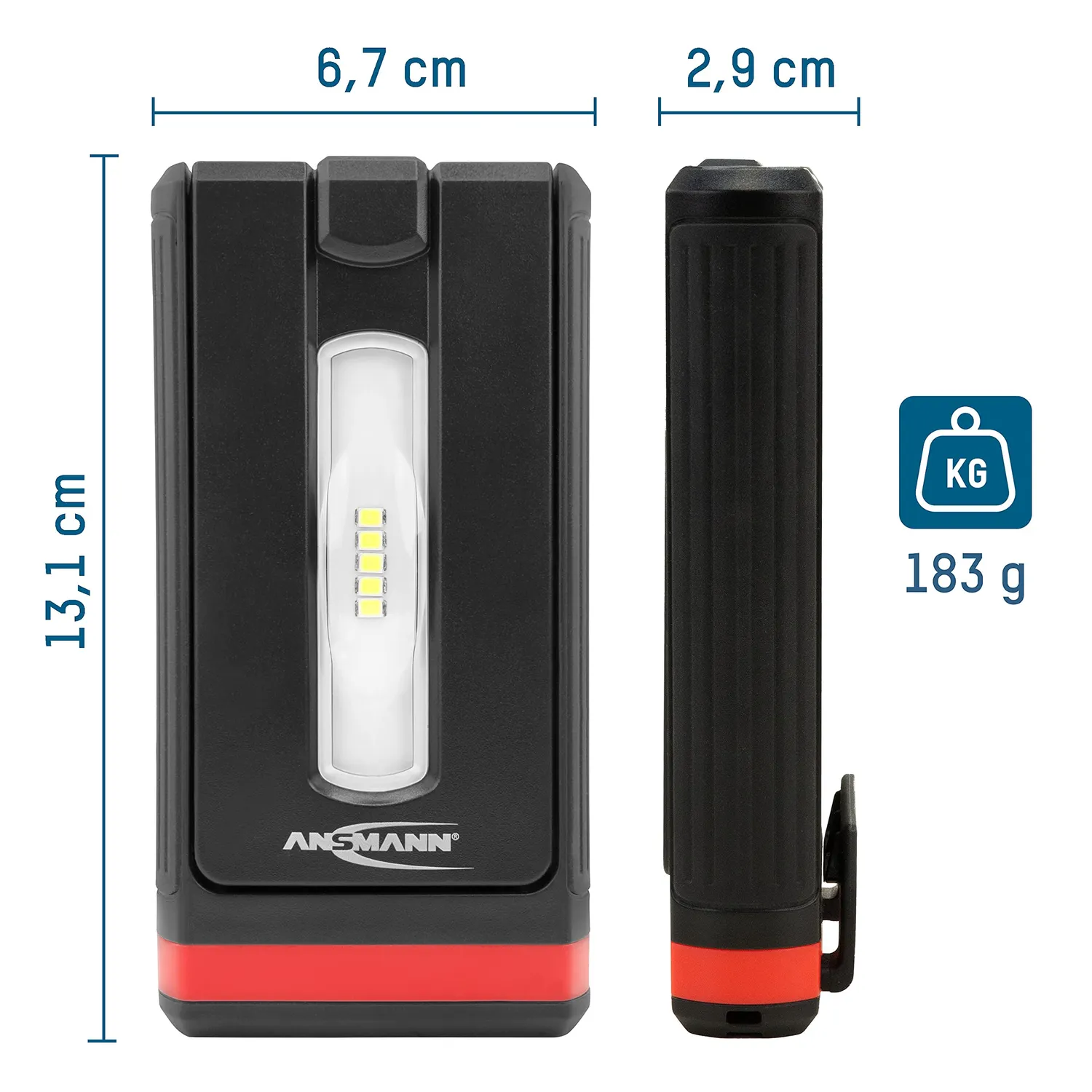ANSMANN WL200R lampe de travail LED rechargeable 220 lumens