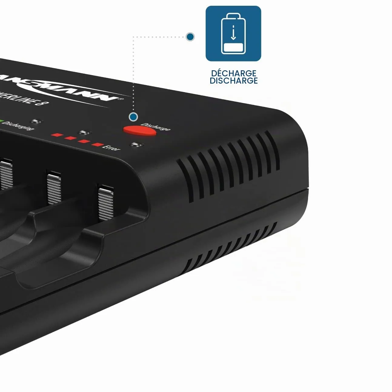 ANSMANN Powerline 8 chargeur de piles AA/AAA 8 compartiments intelligent