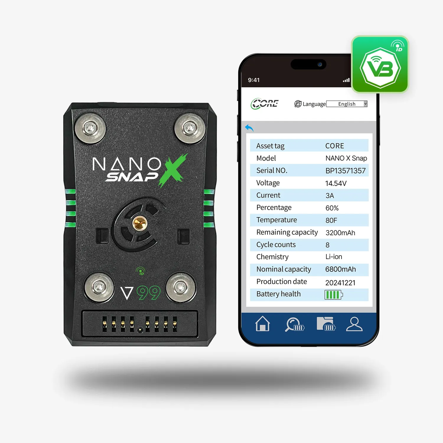 Core SWX Nano X SNAP batterie V-mount 99Wh 90W PD