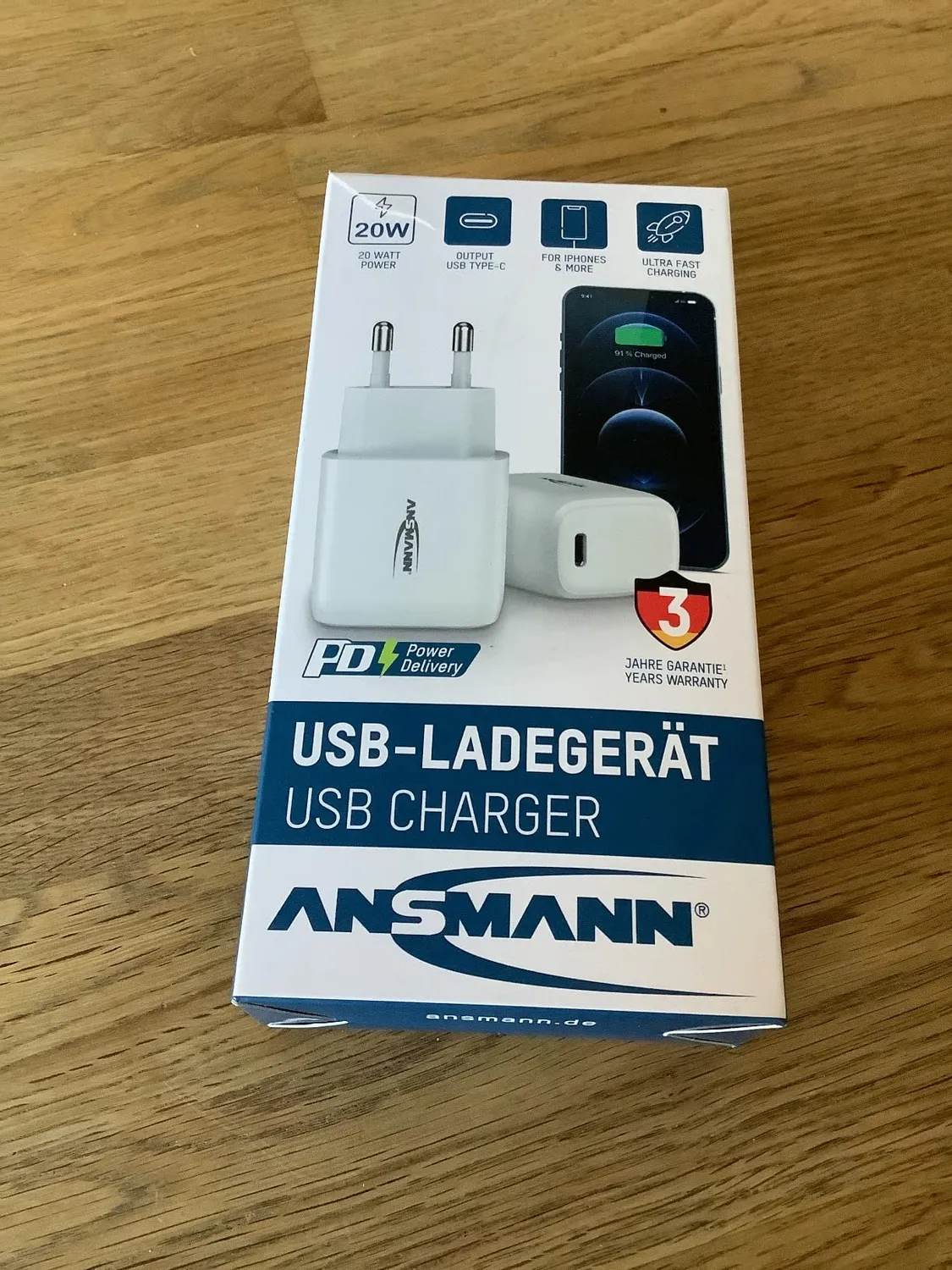 ANSMANN HC120PD chargeur USB-A 20 W blanc