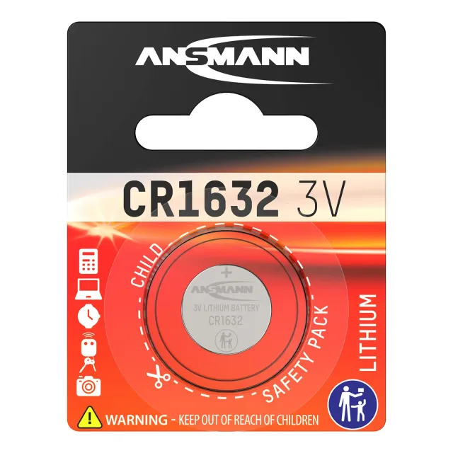 ANSMANN CR1632 pile bouton lithium 3 V 1 pièce longue conservation