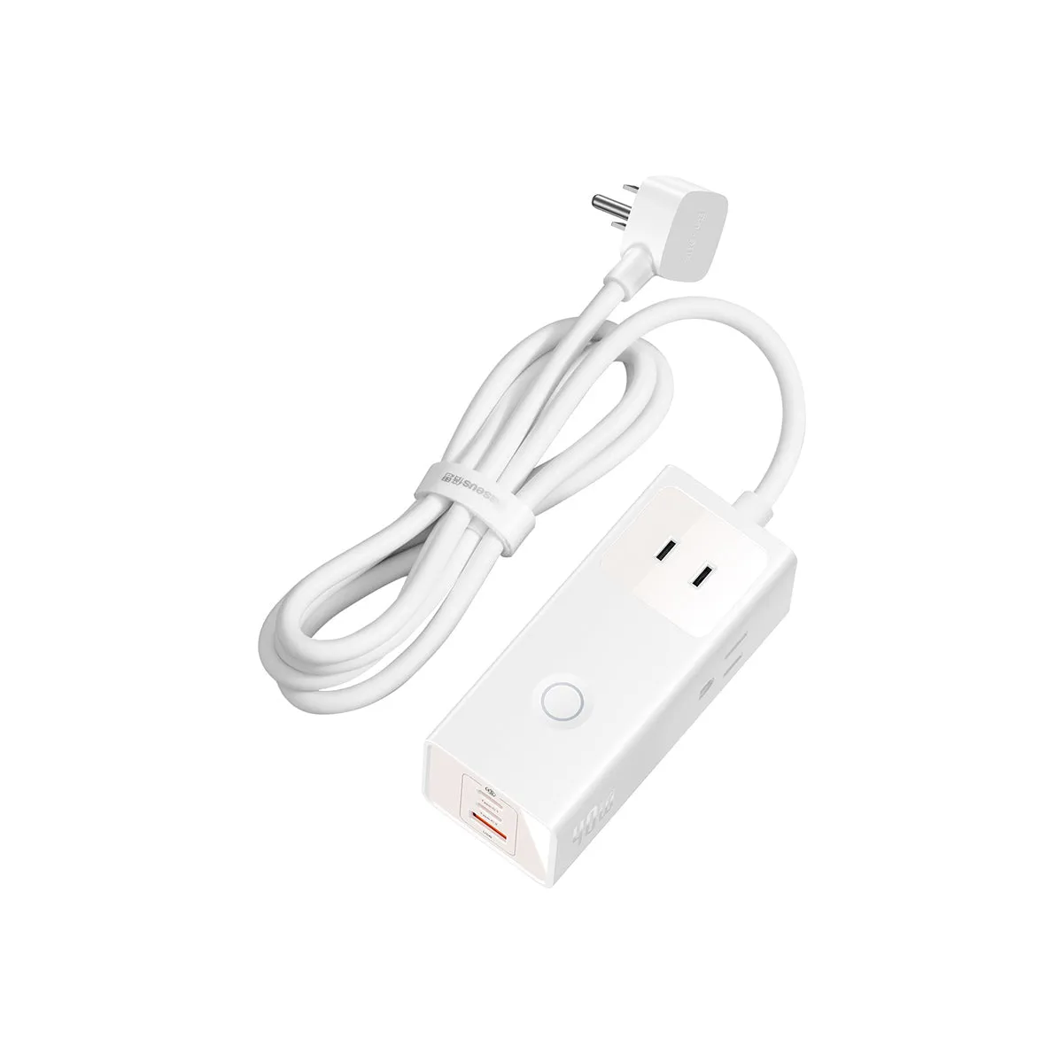 Baseus PowerCombo Pro multiprise 6 ports 40W blanche