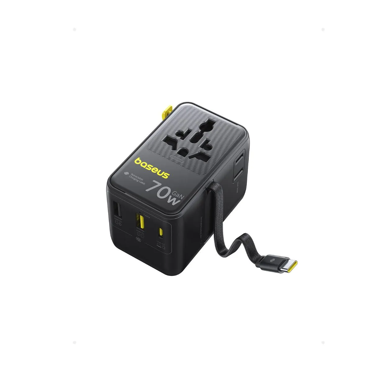 Baseus EnerCore CG11 adaptateur voyage universel 70W 2 prises 2 USB-A 2 USB-C