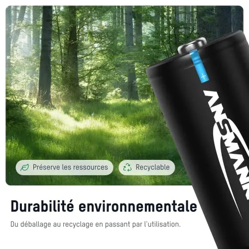 ANSMANN maxE Baby C HR14 piles rechargeables NiMH 4500 mAh lot de 2